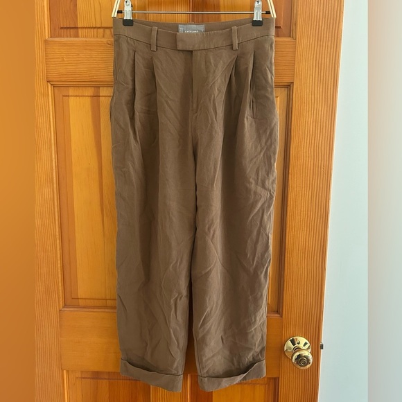 Everlane The Put Together Pleat Pant in Brown - Picture 3 of 6